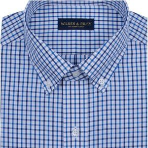 Wilkes & Riley | Supima Cotton Blue Plaid 20 X 36/37 NWT